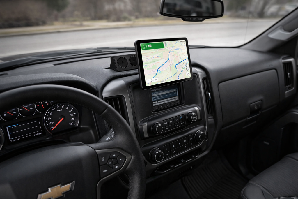 Magnetic Tablet Mount for Chevy Silverado Sierra (2014-2026) | Truck Dash Holder