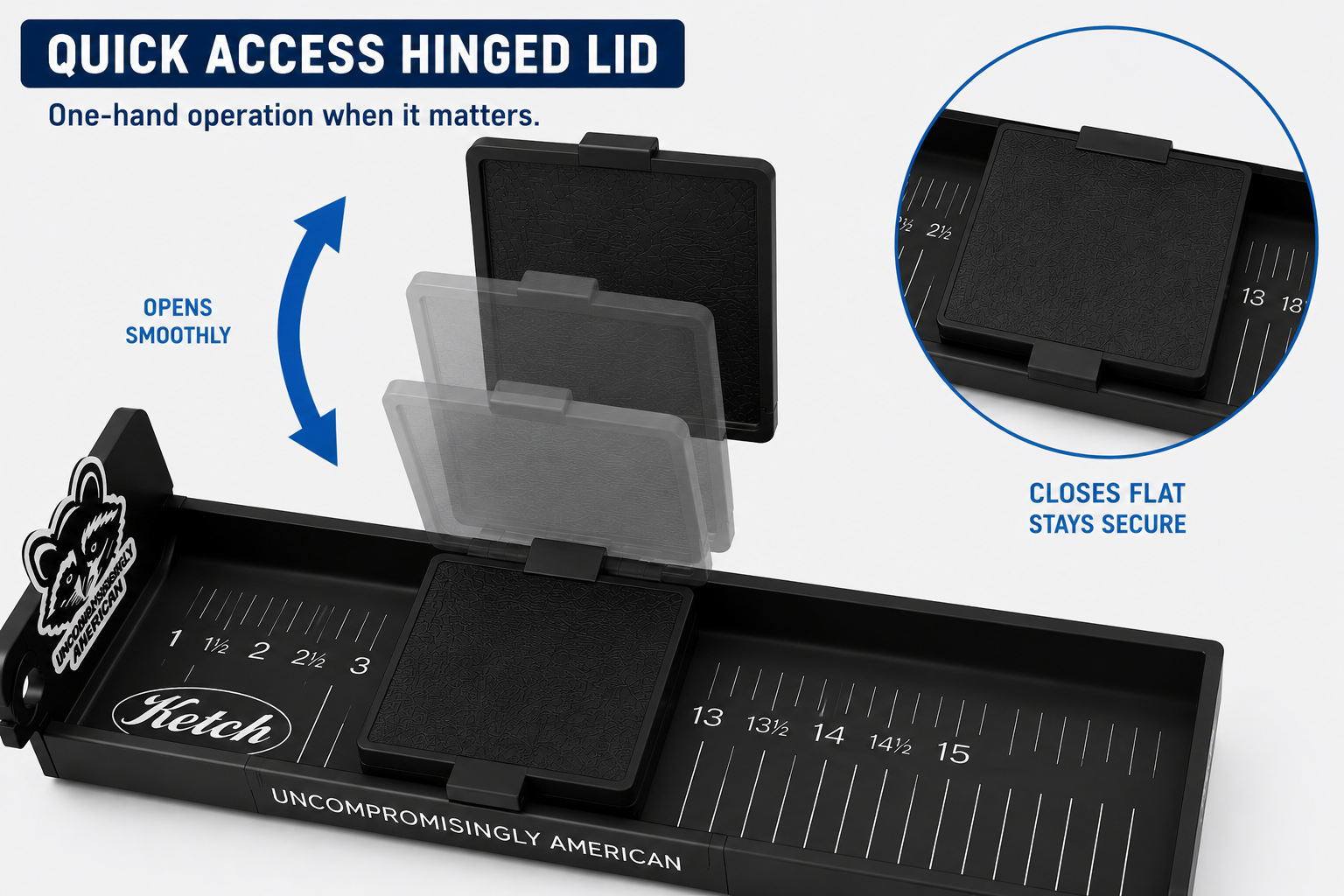 Tournament Identifier Holder for Ketch Original & Ketch X Boards | Compatible with Blue Fox Tin Tags