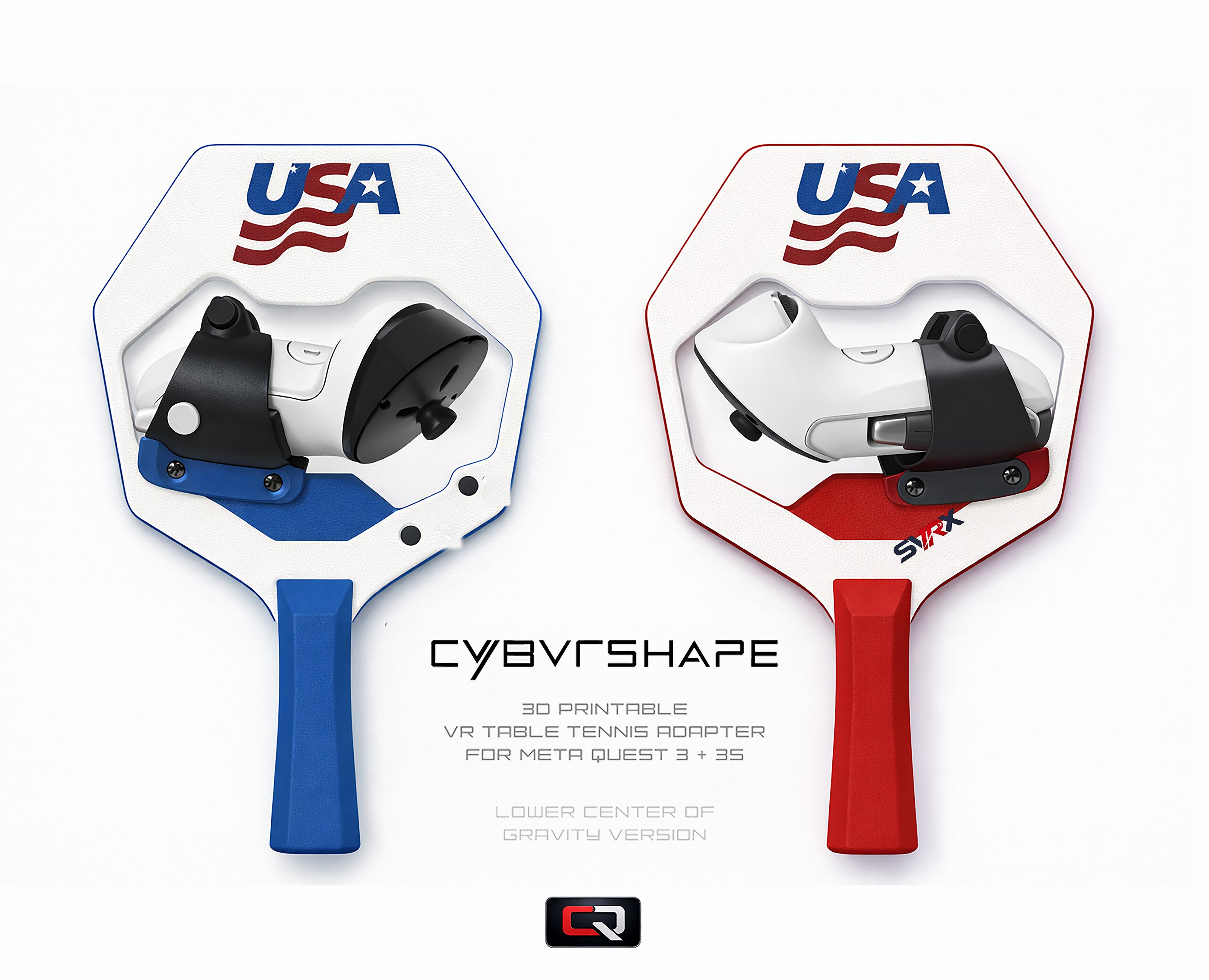 CYBVRSHAPE USA Edition Meta Quest 3 & 3S Table Tennis Adapter for 11Eleven Vr Game